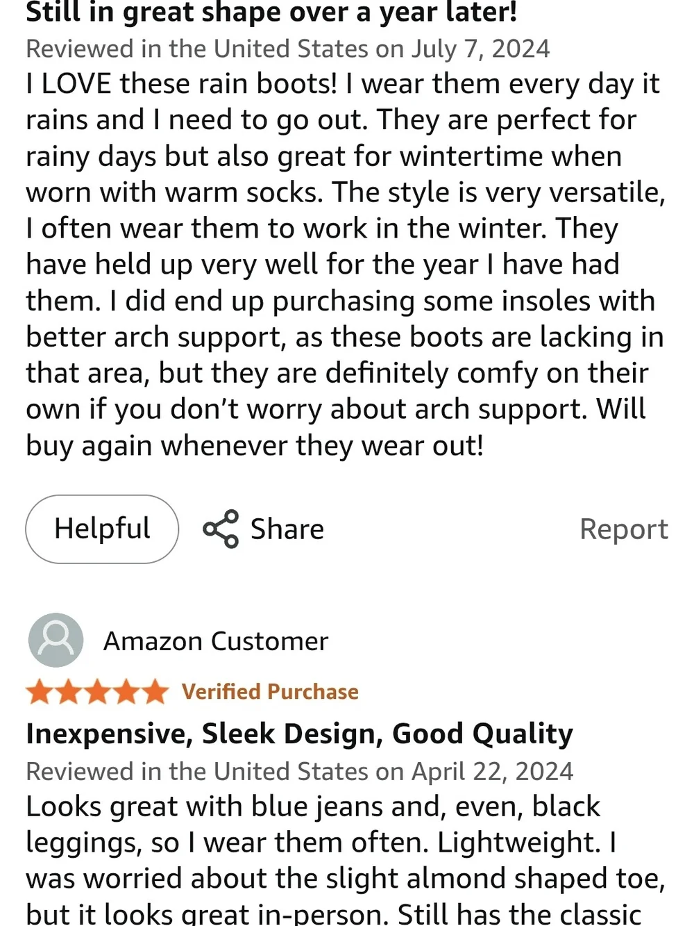 NEW Chelsea Rain Boots, Womens 7